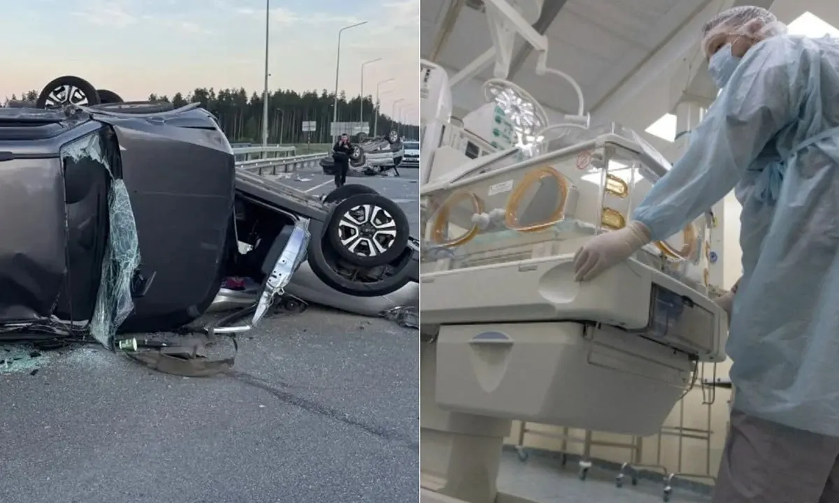33‑летнюю пациентку, пострадавшую в массовом ДТП на 444‑м километре трассы «Кола», прооперировали при признаках разрыва рубца на матке. Недоношенного мальчика доставили в реанимацию новорождённых.