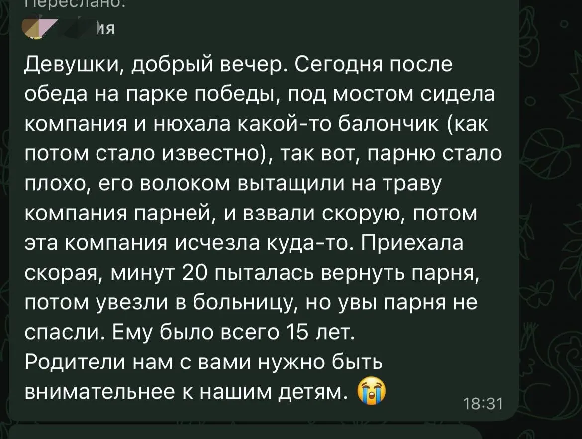15-летний учащийся колледжа вместе с другом попробовал газовый баллончик. Он потерял сознание и умер; полиция расследует источник баллончика. Это второй подобный случай в регионе за год.